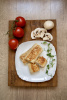 Блинчики с курицей и грибами